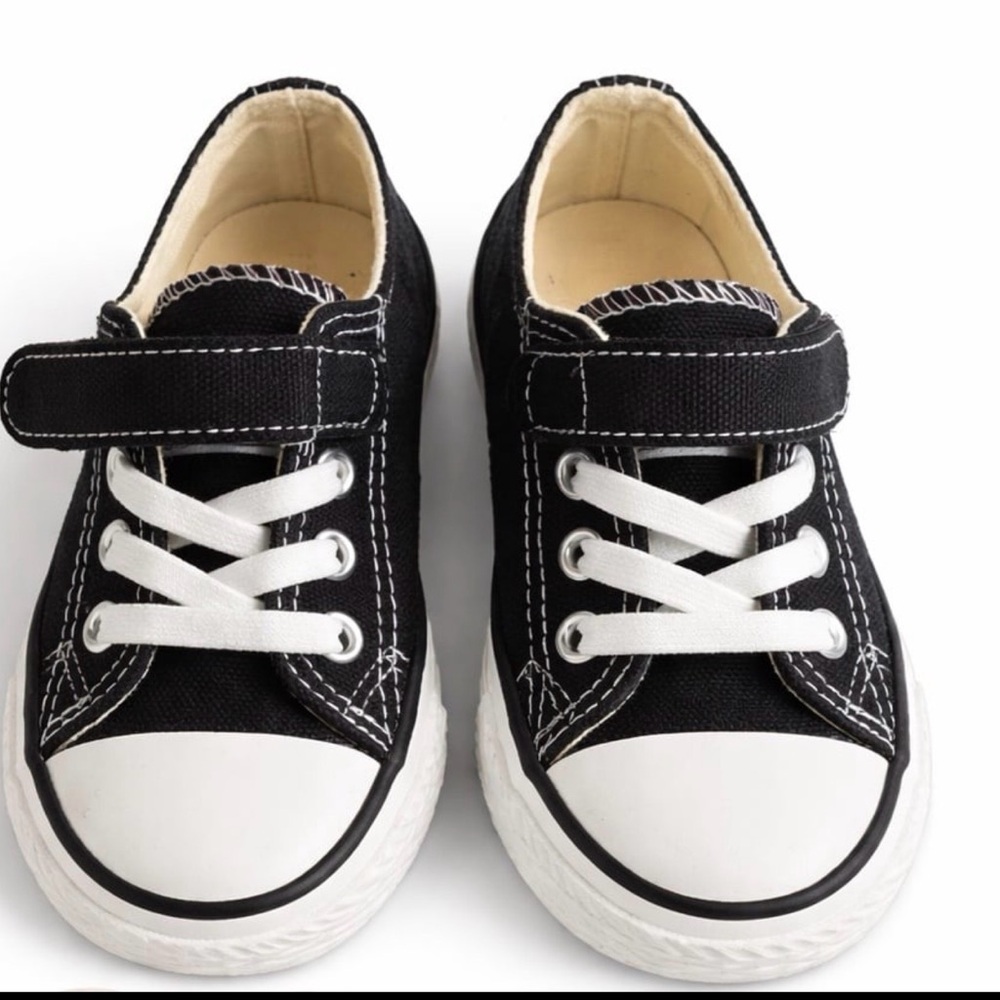 Classic Black Kids Sneakers